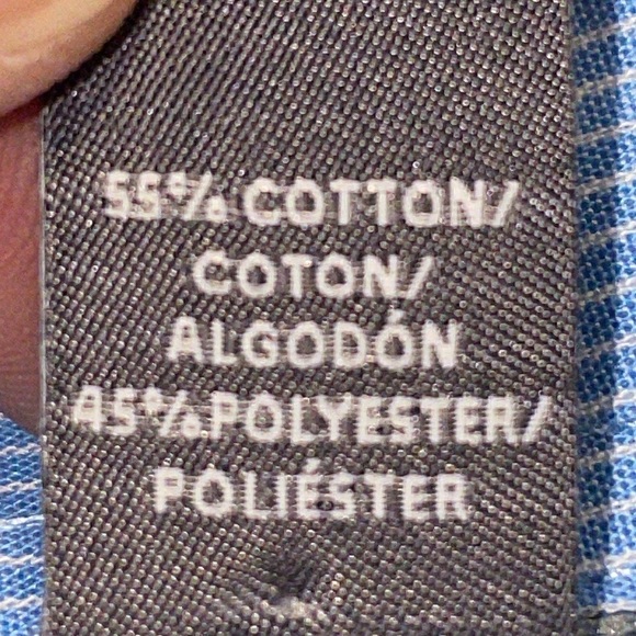 NWT Van Heusen Long Sleeve Button Down Shirt. Pin Stripe. Size Large.  16-16.5 - Picture 8 of 11